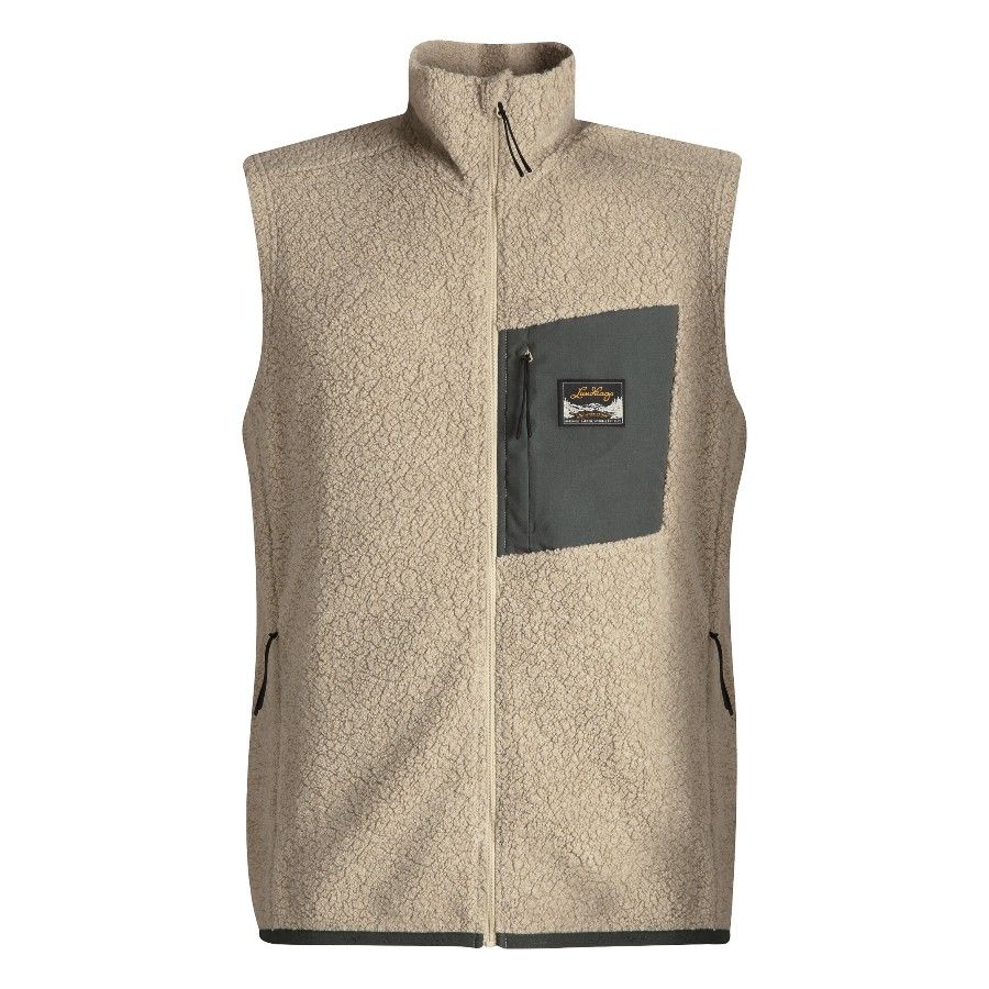 Lundhags Flok Wool MS Pile Vest, midlayer, beige