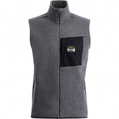 Lundhags Flok Wool Ms Pile Vest, segunda camada, masculino, cinza