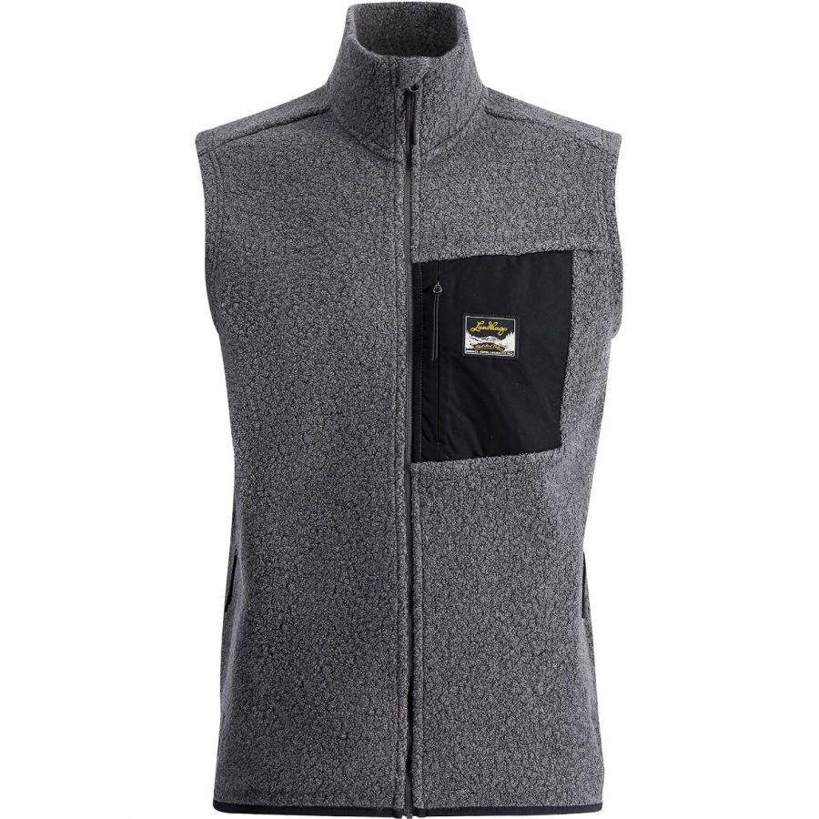 Lundhags Flok Wool Ms Pile Vest, segunda camada, masculino, cinza