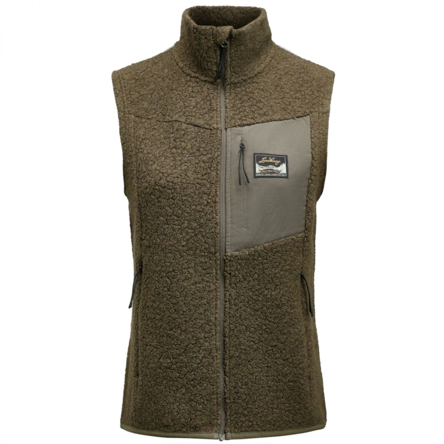 Lundhags Flok Wool Pile Vest W, mellemlag, dame, grøn