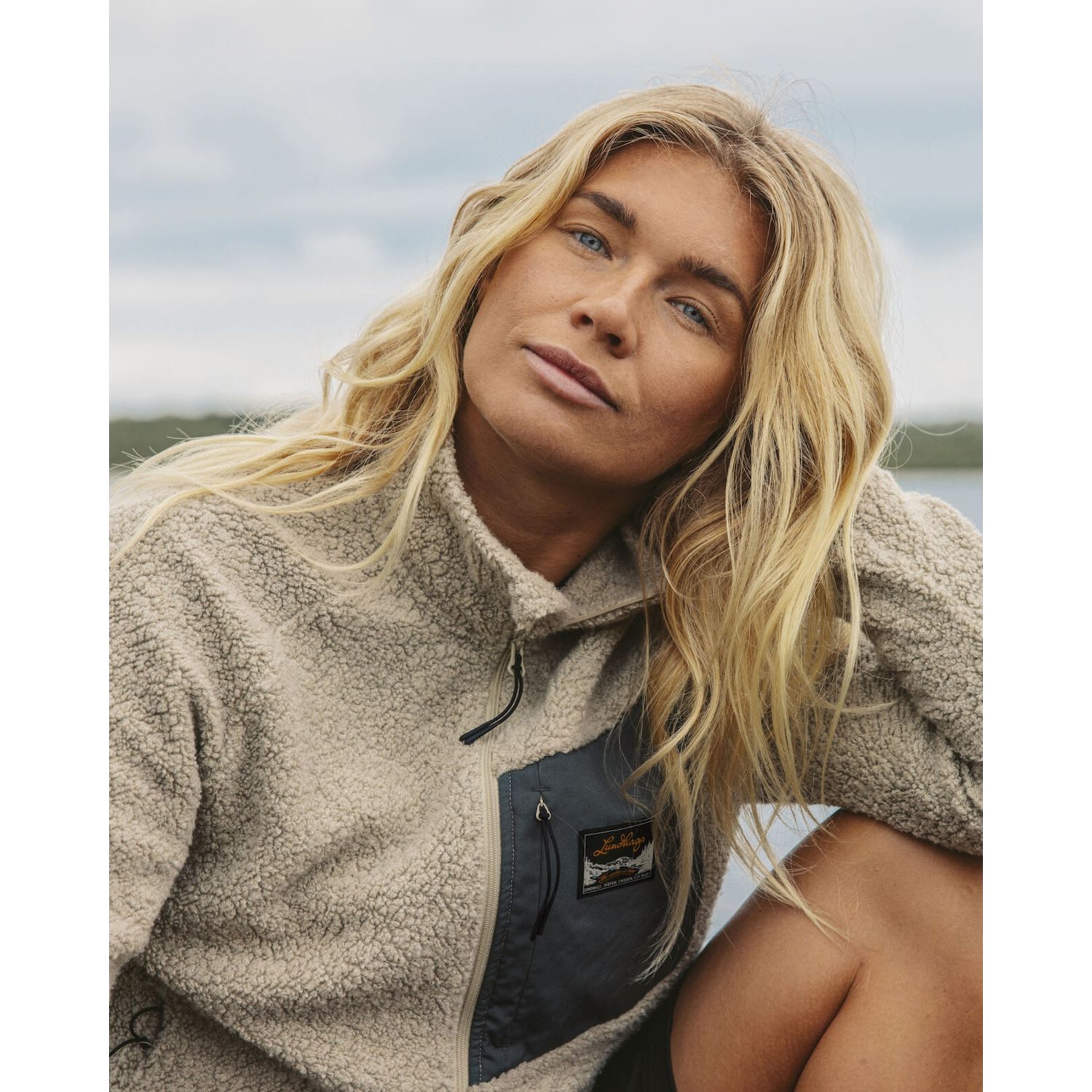 Lundhags Flok Wool Ws Pile, tussenlaag, dames, beige
