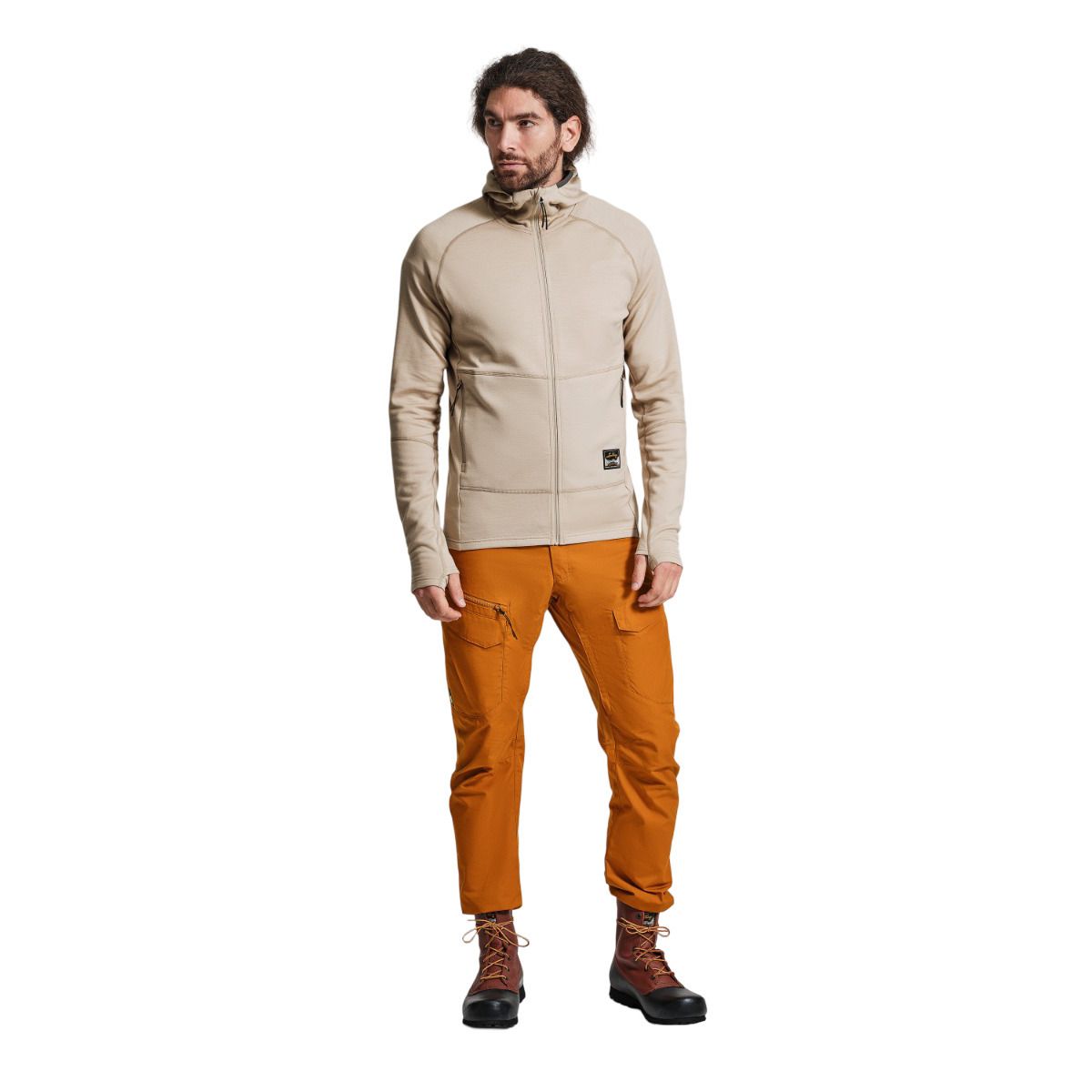 Lundhags Fulu Cargo Stretch Hybrid Pant M, trekové nohavice, biela