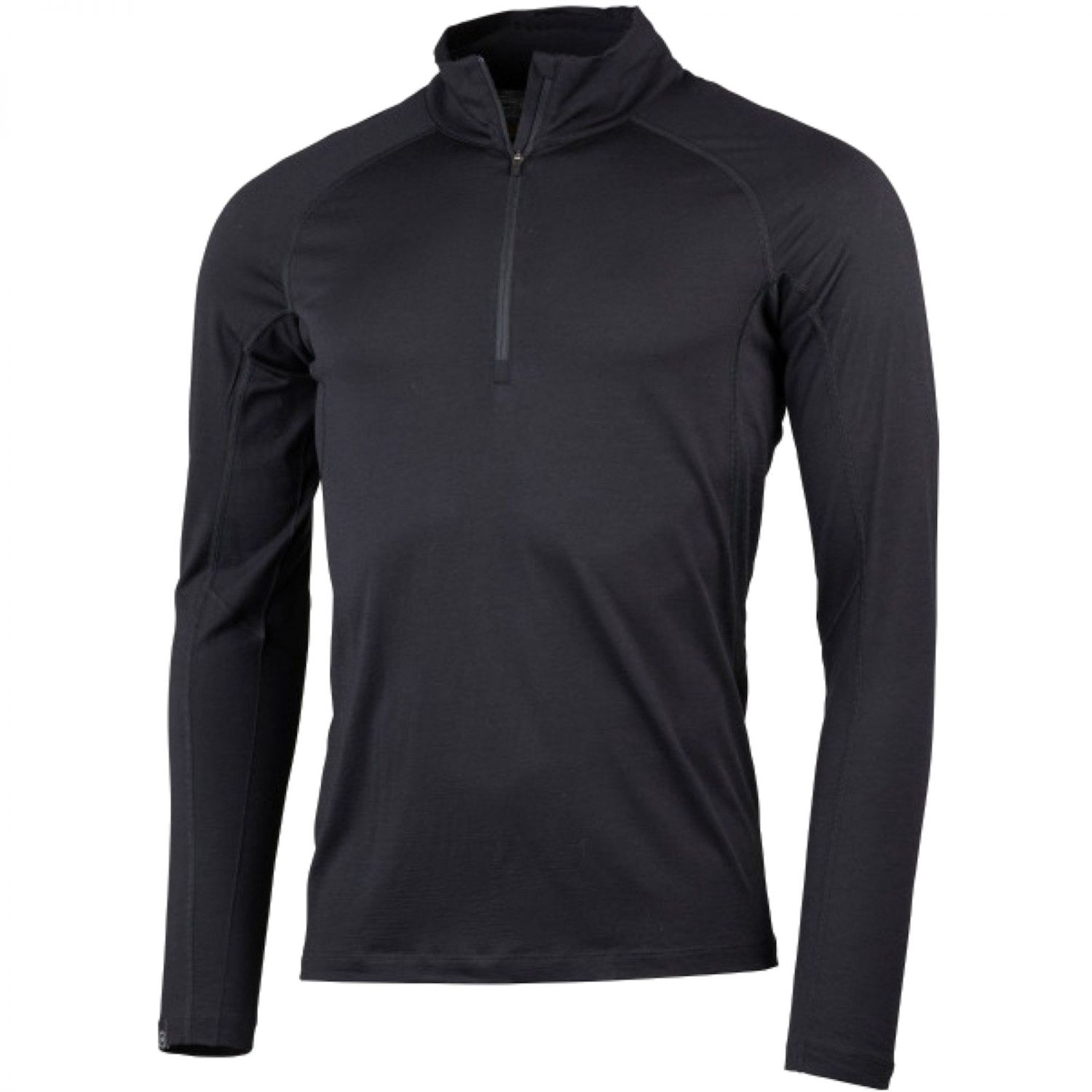 Lundhags Gimmer Merino Lt Ms 1/2 Zip, segunda camada, masculino, preto