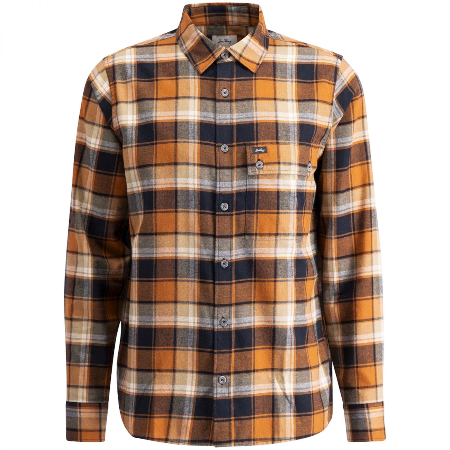 Lundhags Järpen Camisa de flanela xadrez Järpen, camisa, homens, laranja