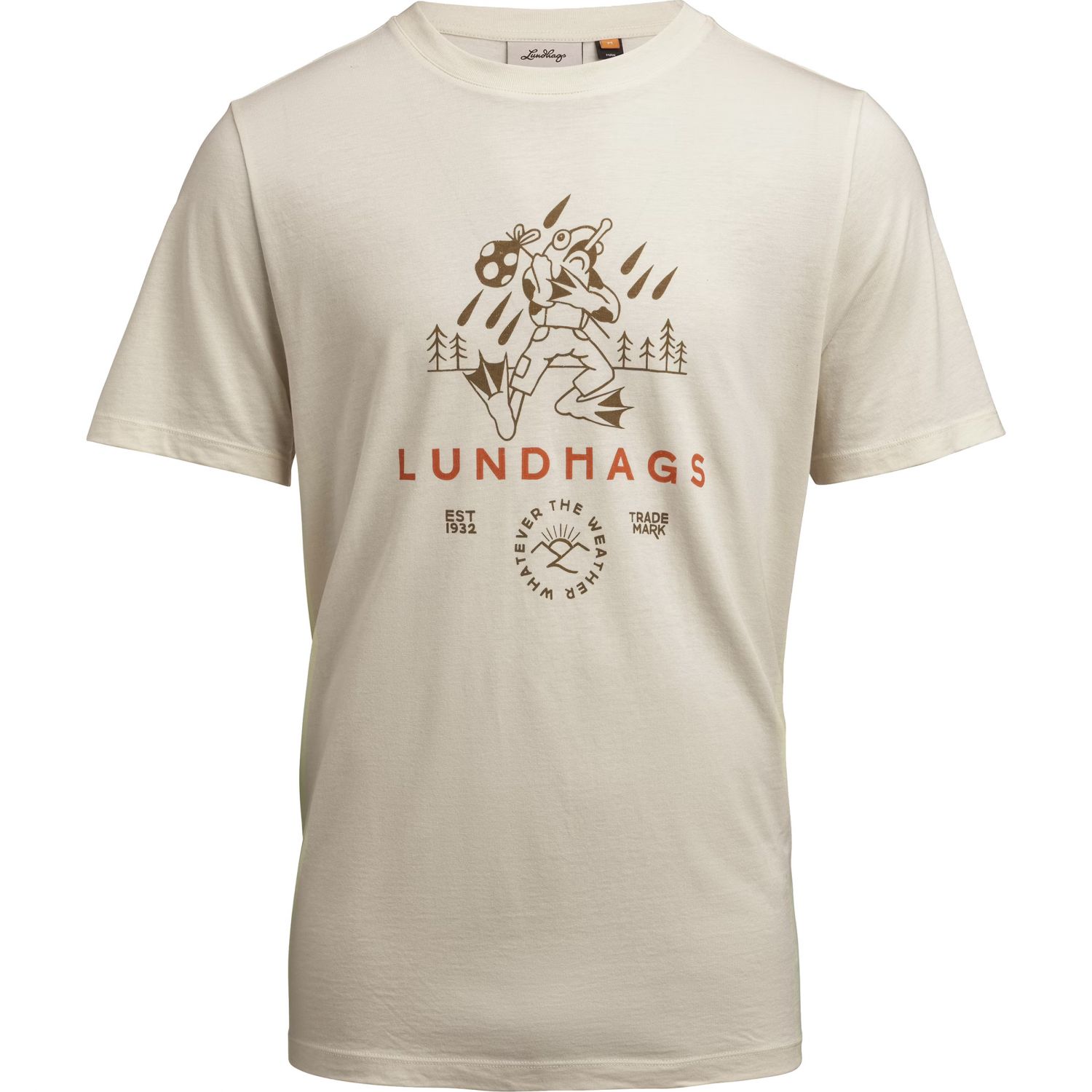 Lundhags Järpen Printed T-shirt M, t-shirt, herre, hvid