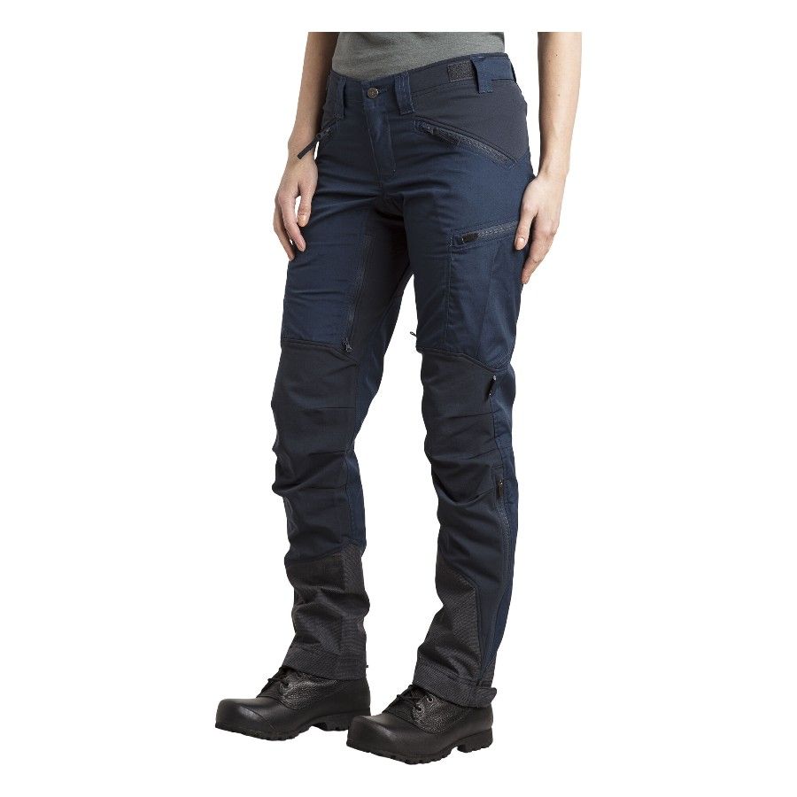 Lundhags Makke Pantalones, pantalones de senderismo, mujer, azul