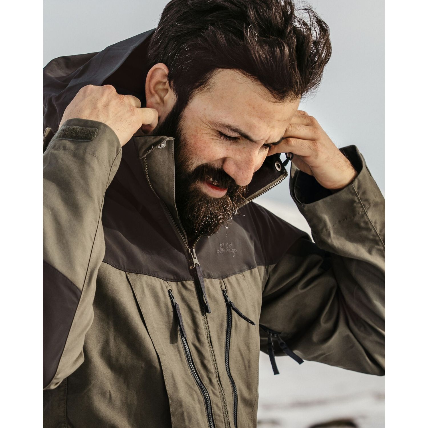 Lundhags Makke pro Ms Jacket, skalljakke, herre, grønn/grå