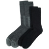 Lundhags Merino Trekking Sock Combo Mid, hiking socks, unisex, gray/black
