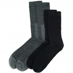Lundhags Merino Trekking Sock Combo Mid, vandringsstrumpor, unisex, grå/svart