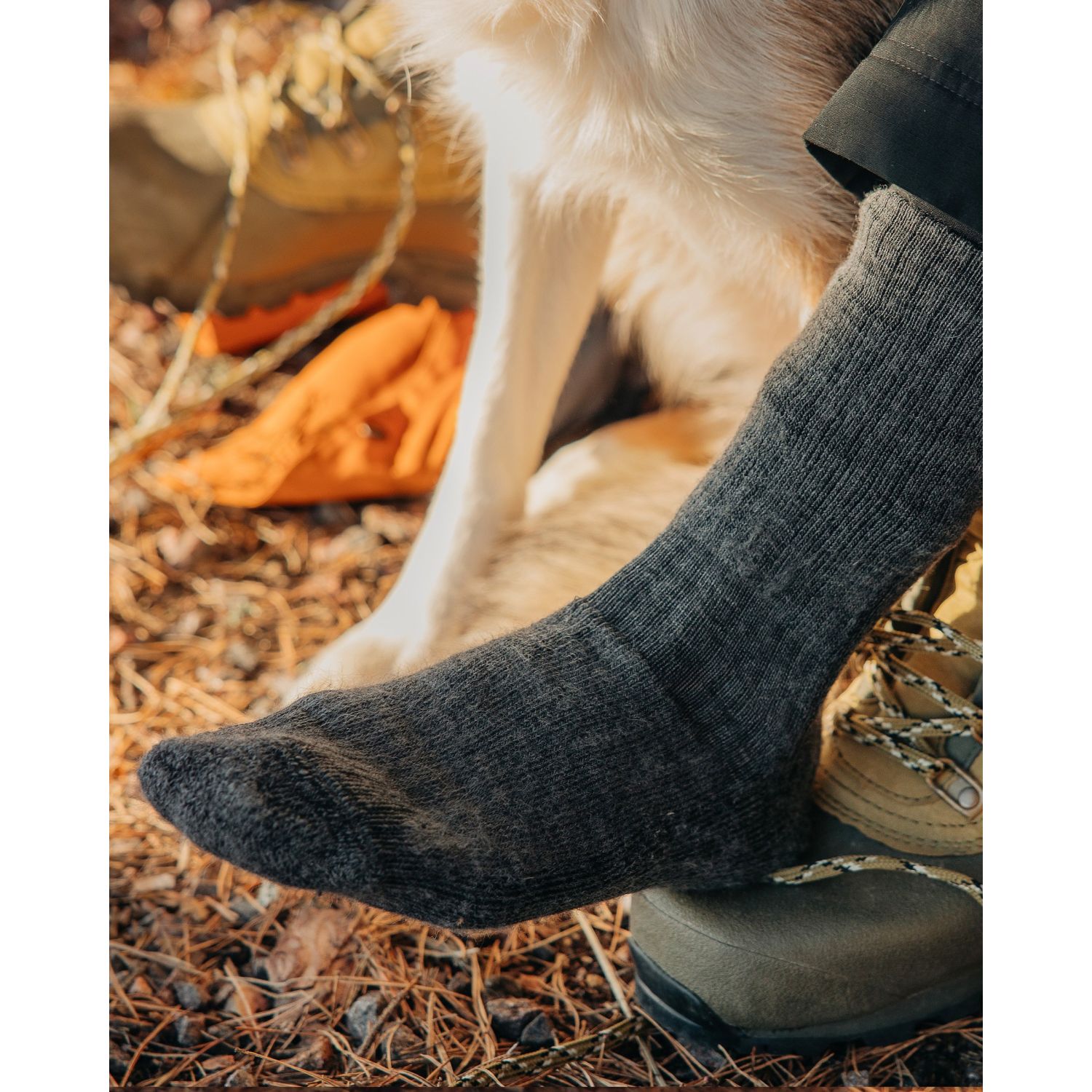 Lundhags Merino Trekking Sock Mid, túrazokni, uniszex, szürke