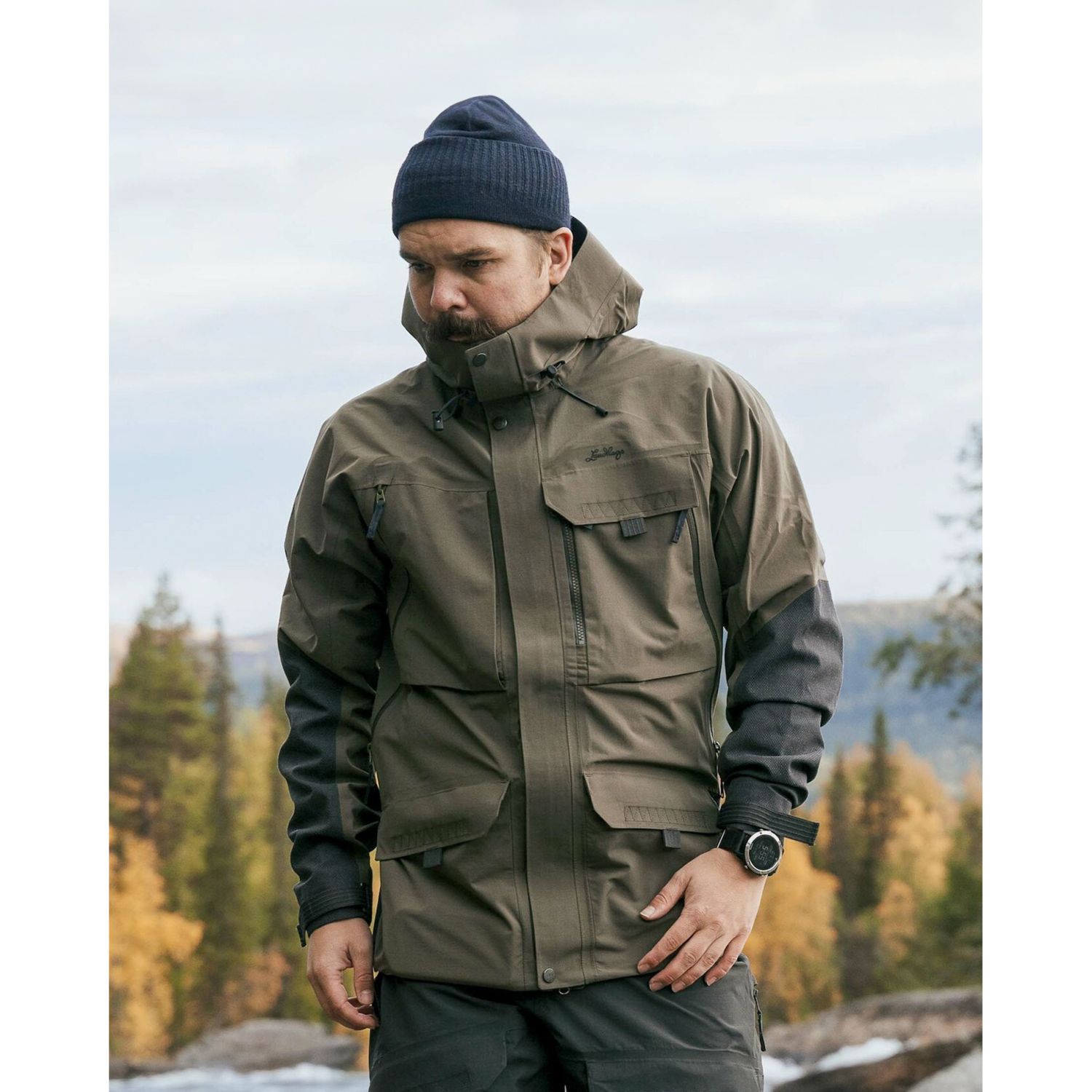 Lundhags Ocke Ms Jacke, Shelljacke, Herren, grün/grau
