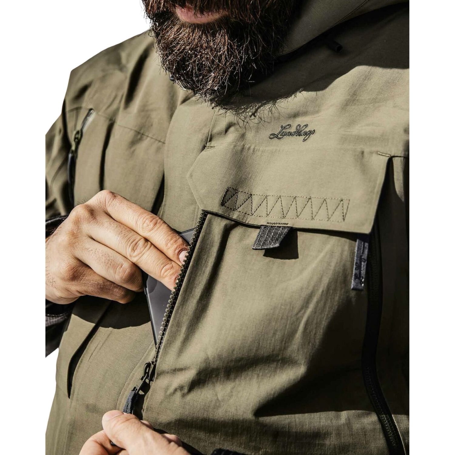 Lundhags Ocke Ms Jacket, blusão, homens, verde/cinzento