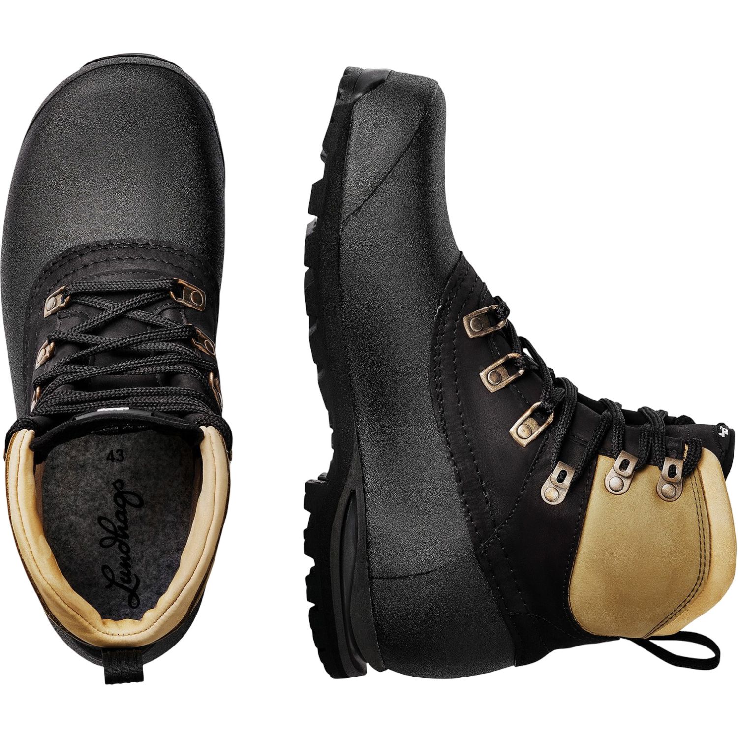 Lundhags Padje Light Trekking Boot Mid M, turistické boty, pánské, černá/zelená