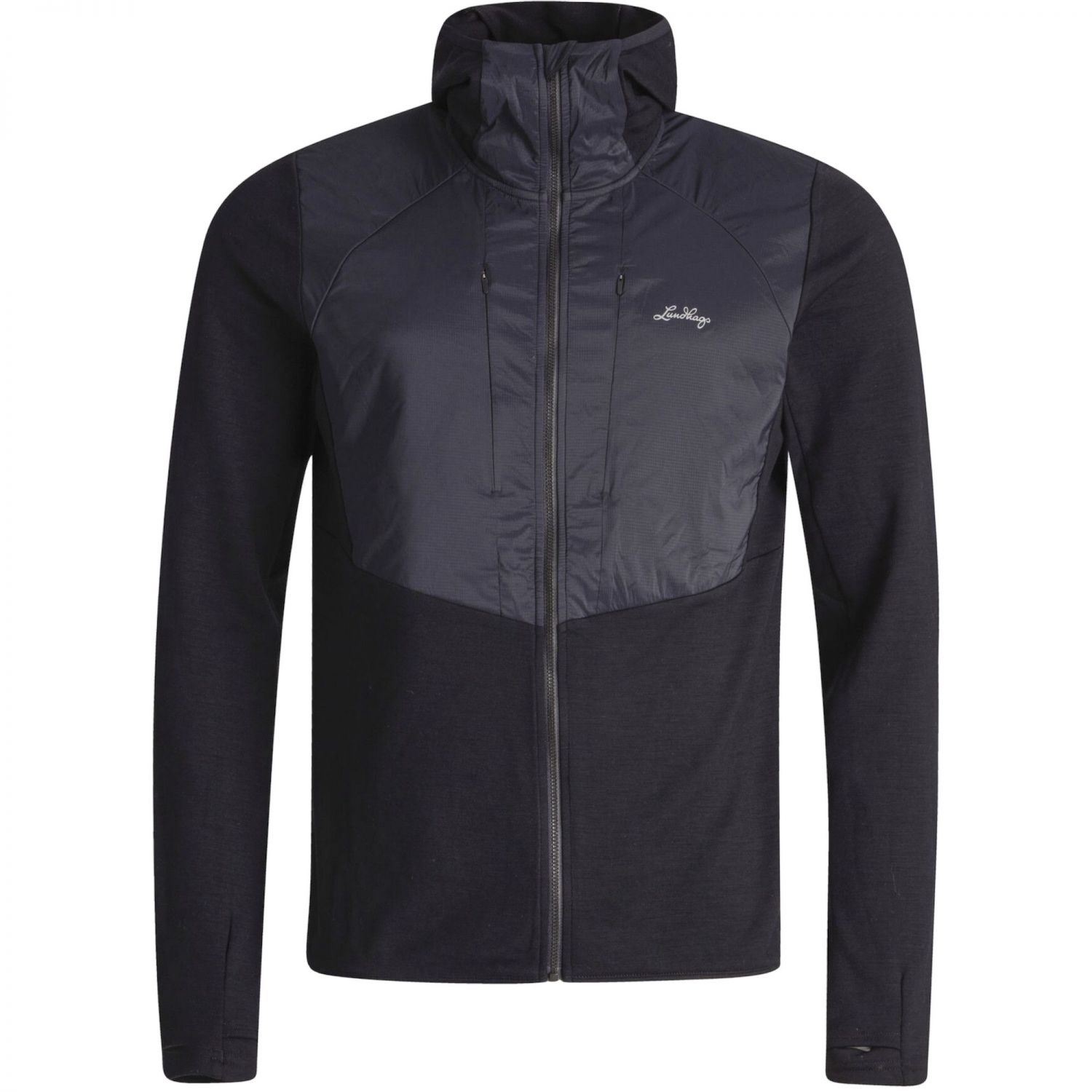 Lundhags Padje Merino Block Hoodie, midlayer, men, black