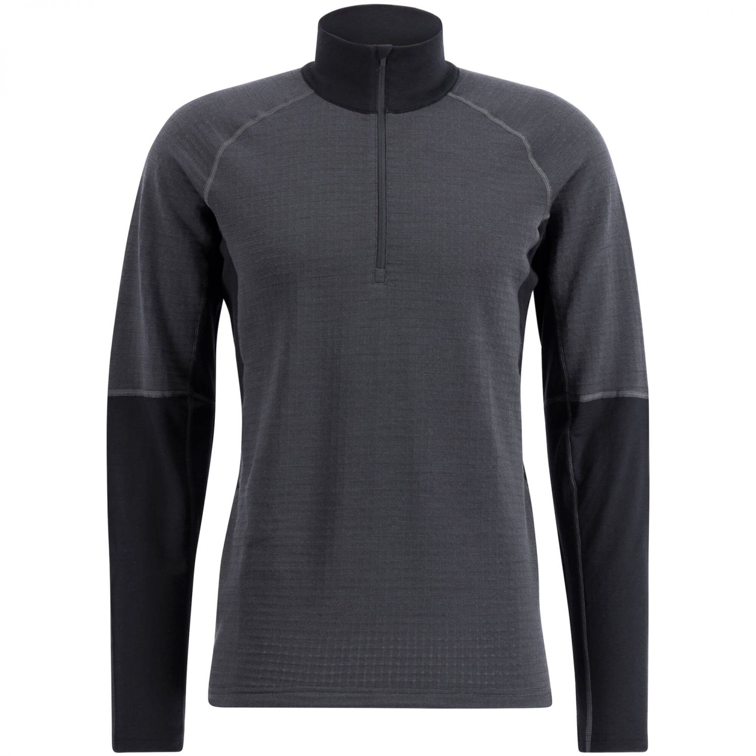 Lundhags Prime Merino Half Zip M, mellemlag, herre, grå/sort