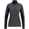 Lundhags Prime Merino Half Zip, Midlayer, Damen, Grau/Schwarz