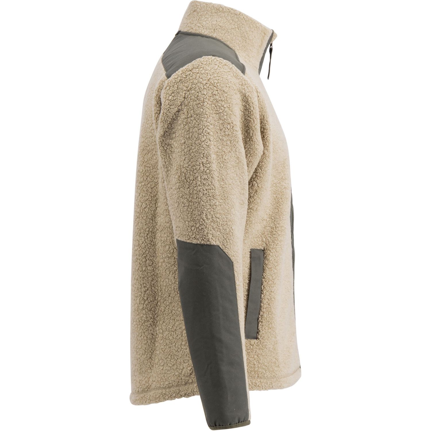 Lundhags Saruk Wool Pile Mid Full Zip, mid layer, men, beige