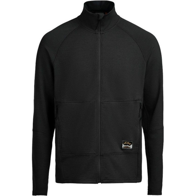Lundhags Tived Merino Full Zip M, mellanlager, svart