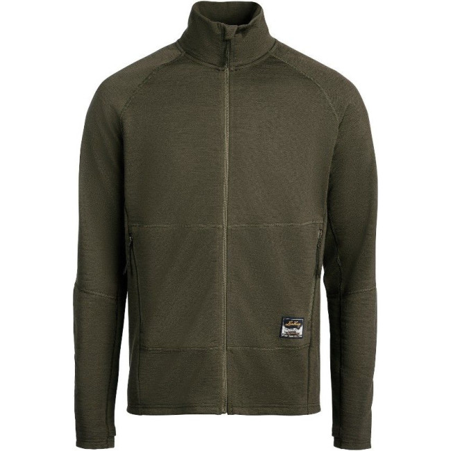 Lundhags Tived Merino Full Zip M, mellomlag, grønn