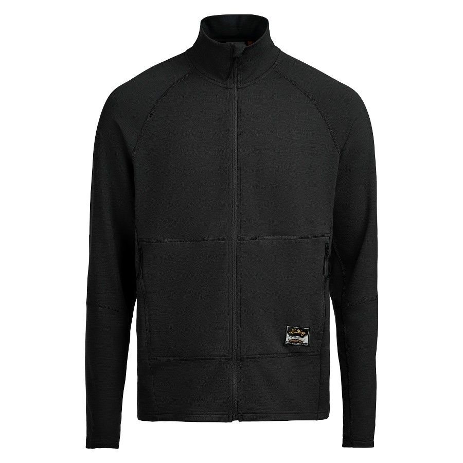Lundhags Tived Merino Full Zip M, Mittelschicht, schwarz