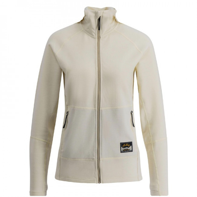 Lundhags Tived Merino Full Zip W, strato intermedio, nero, bianco