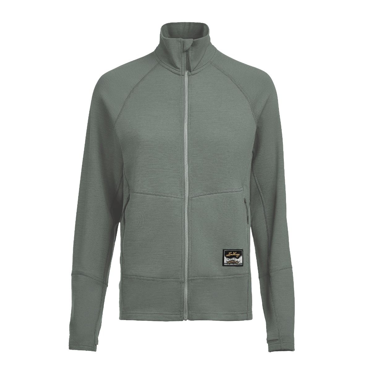 Lundhags Tived Merino Full Zip W, tussenlaag, zwart, groen
