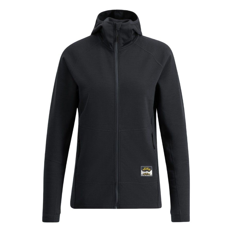 Lundhags Tived Merino Hoodie W, couche intermédiaire, noir
