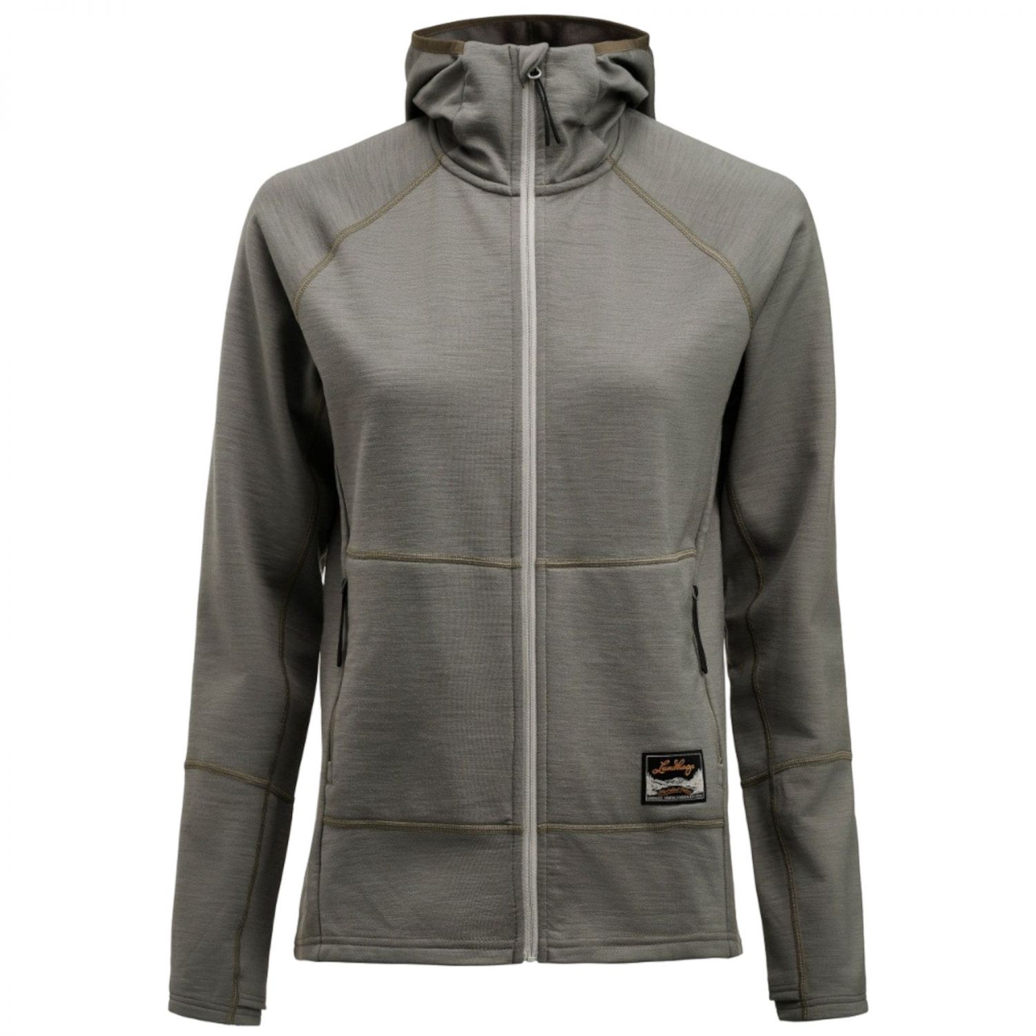 Lundhags Tived Merino Hoodie W, segunda camada, feminina, verde