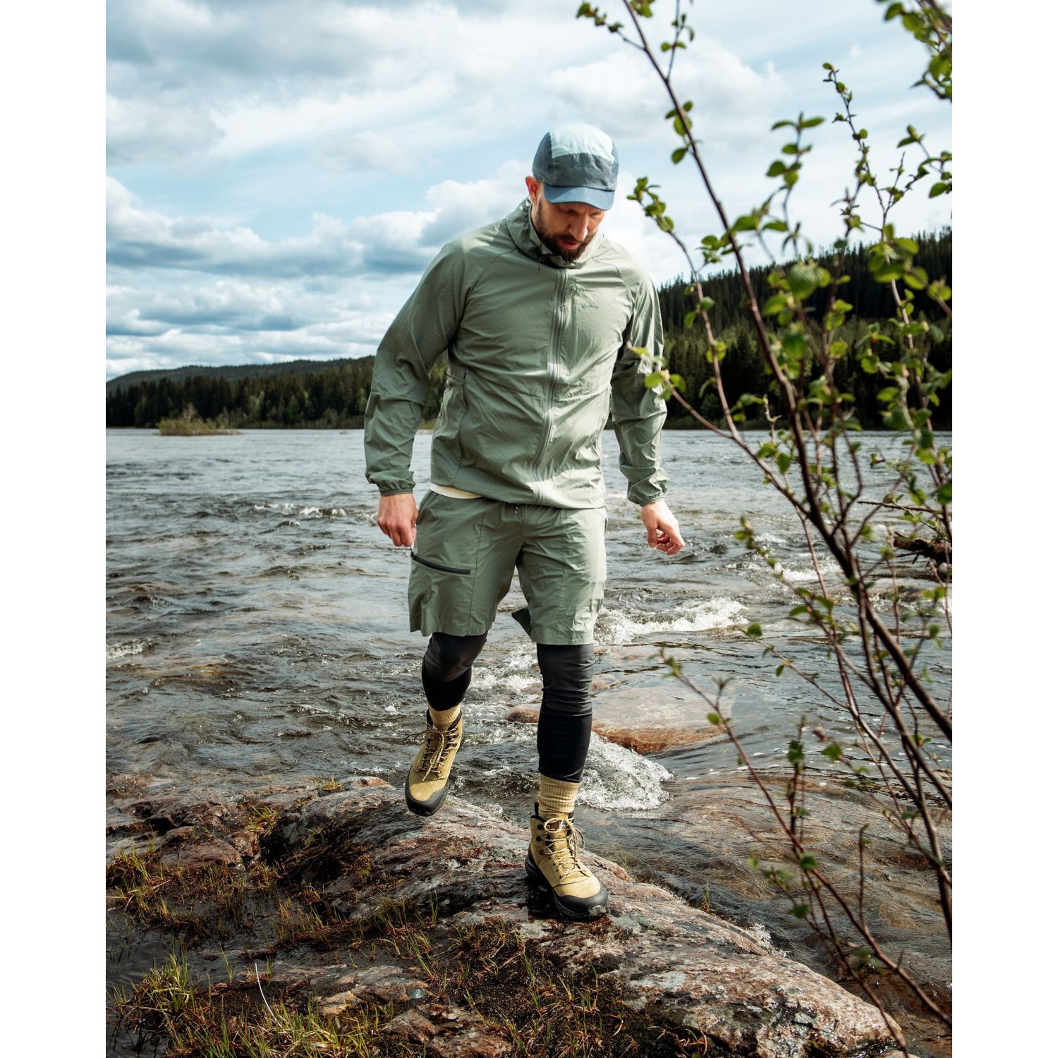Lundhags Tived Trail Boot M, vandringskänga, grön