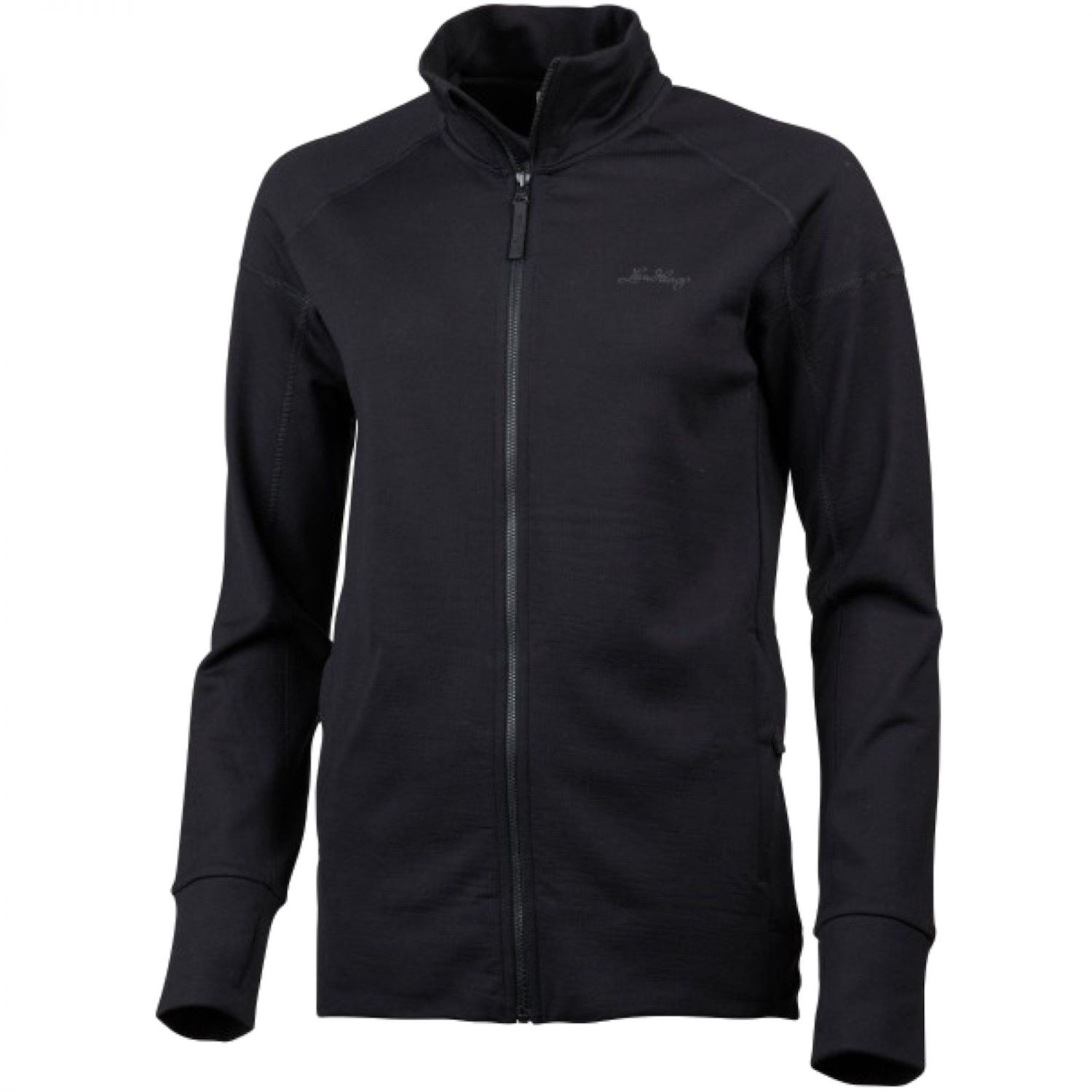 Lundhags Ullto Merino Ws Full Zip, camada intermediária, feminina, preto