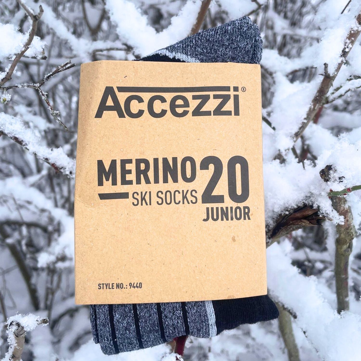 Lyžiarske ponožky Accezzi Merino 20, 2 páry, junior, čierne