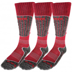 Lyžiarske ponožky Accezzi Merino 20, 3 páry, červené