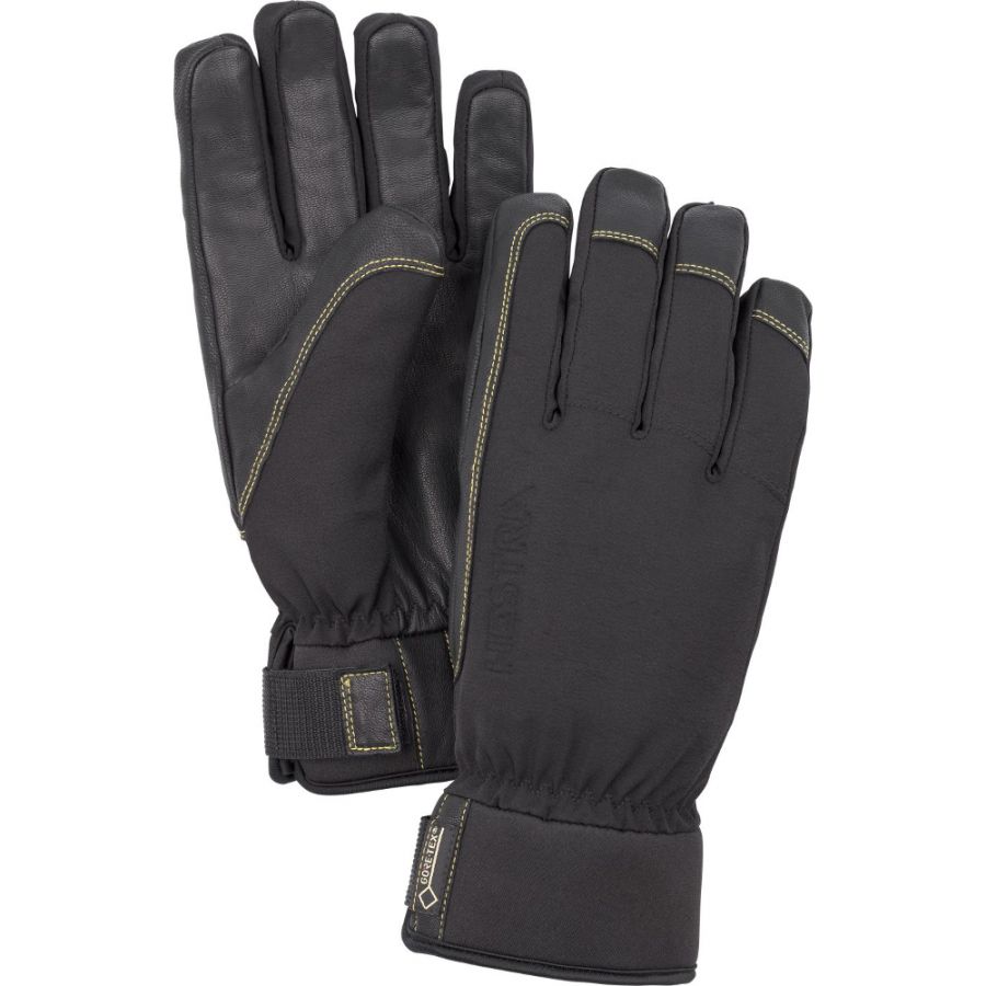 Lyžiarske rukavice Hestra Alpine Short Gore-Tex, čierne