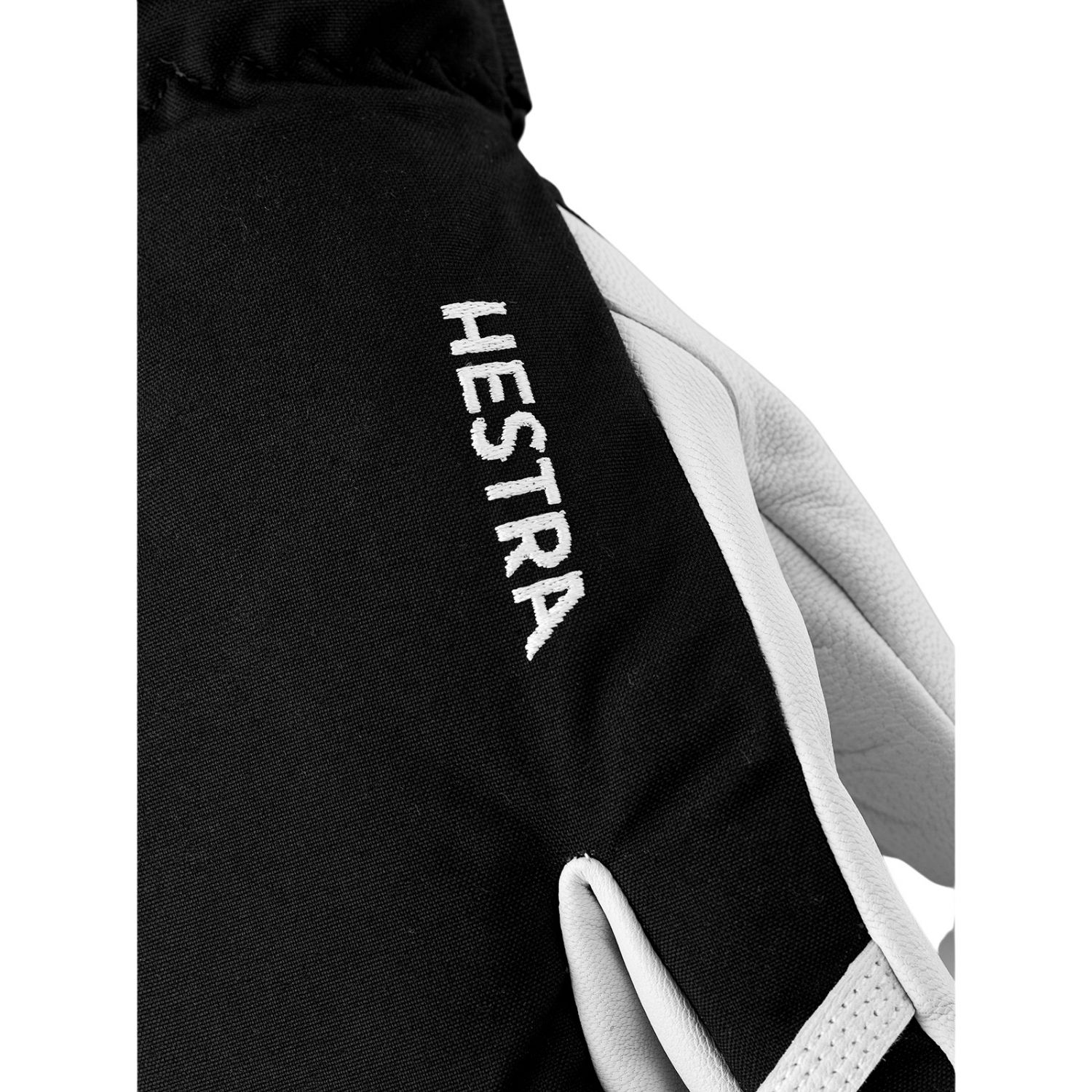 Lyžiarske rukavice Hestra Army Leather Heli 3 prstové, čierne