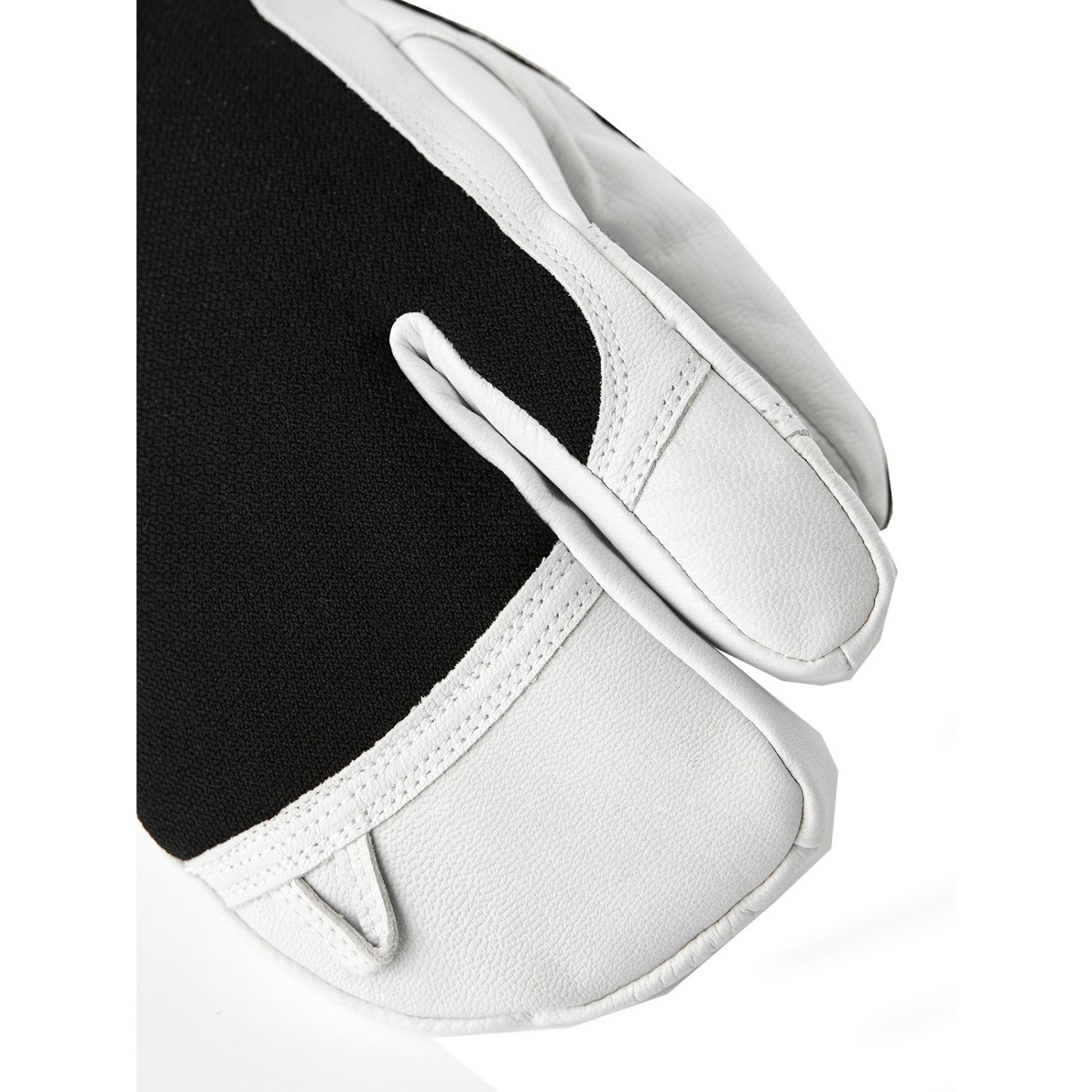 Lyžiarske rukavice Hestra Army Leather Patrol s 3 prstami, čierne