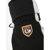 Lyžiarske rukavice Hestra Army Leather Patrol s 3 prstami, čierne