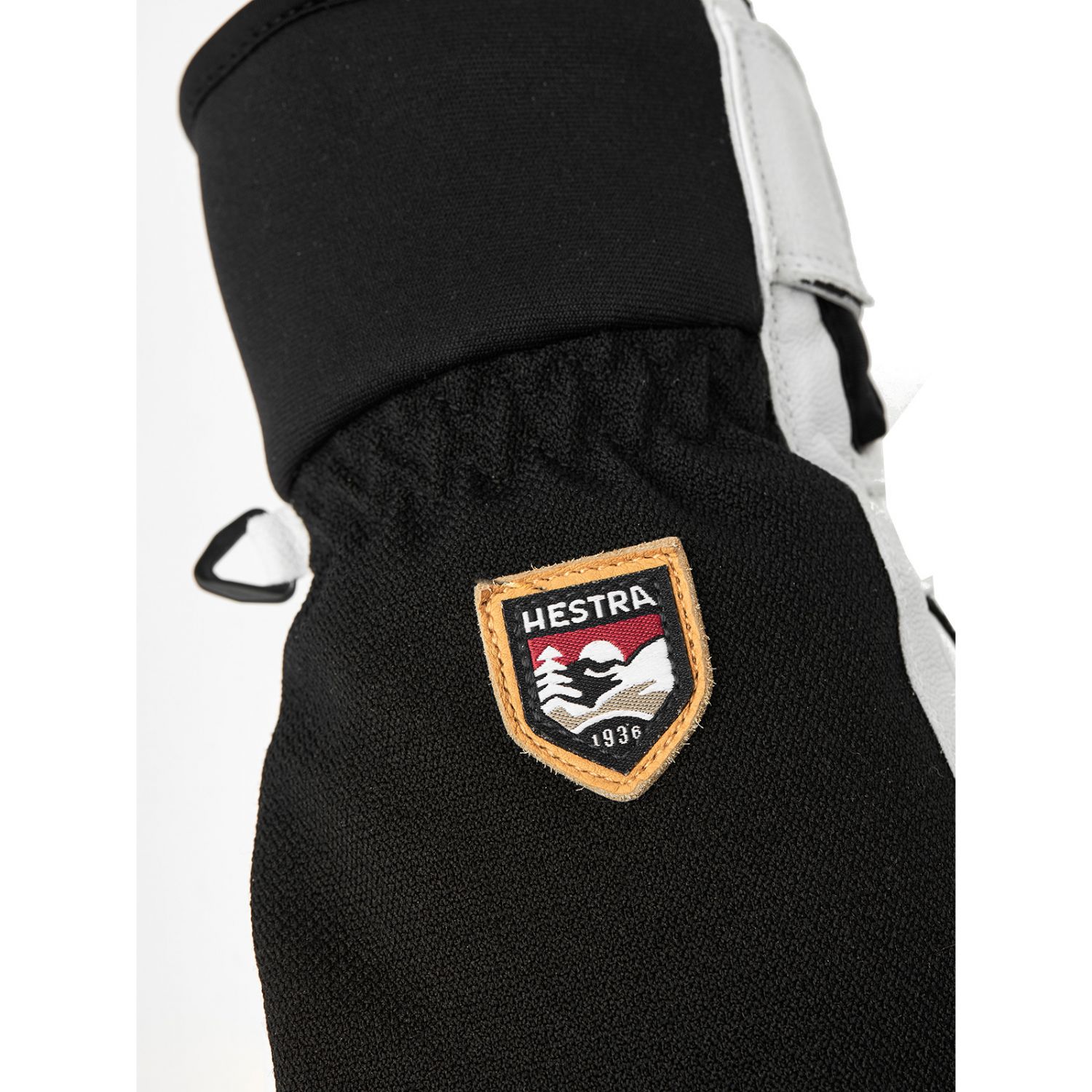 Lyžiarske rukavice Hestra Army Leather Patrol s 3 prstami, čierne