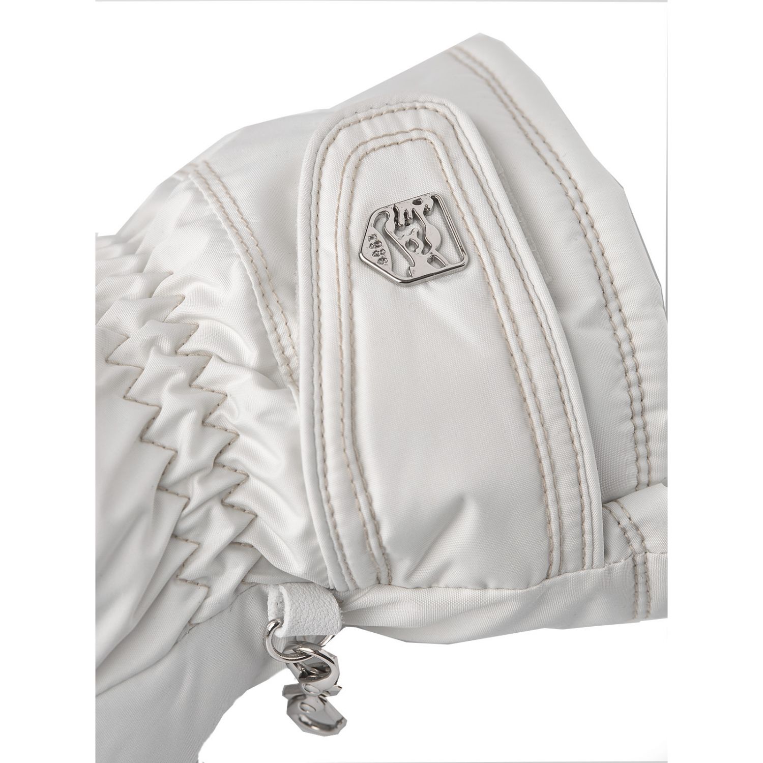 Lyžiarsky rukávnik Hestra Primaloft Leather, dámsky, biely