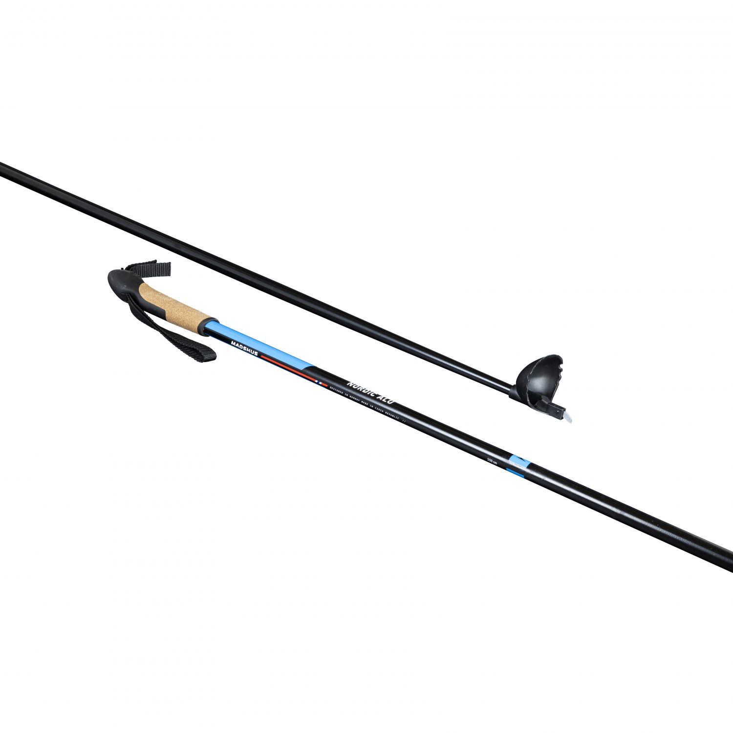 Madshus Nordic Alu bastones de cross-country, negro