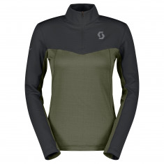Maglia in pile Scott Defined Light, donna, nero/verde scuro
