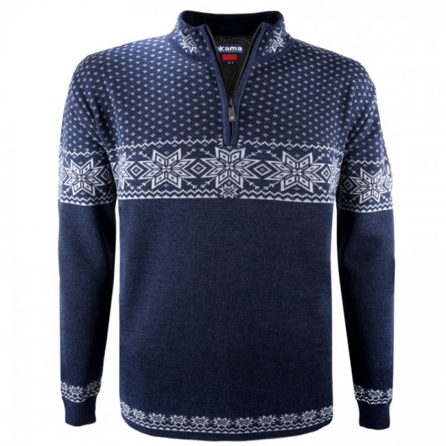 Maglione Kama Thor Merino, uomo, navy