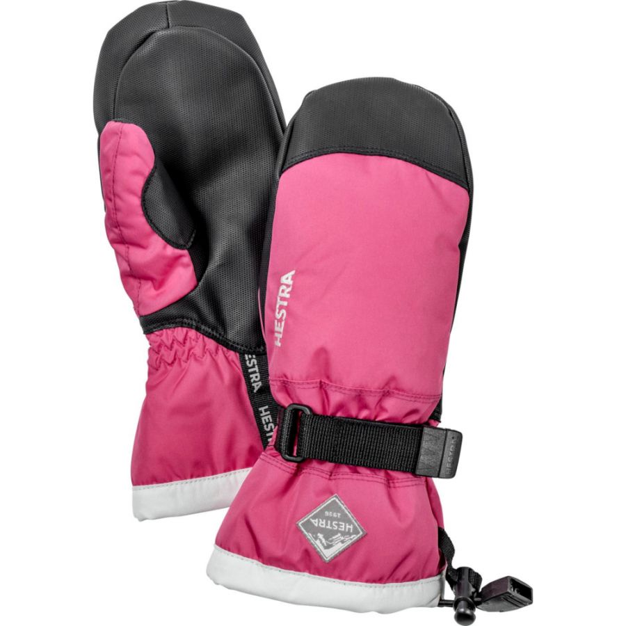 Manoplas Hestra Gauntlet junior, rosa