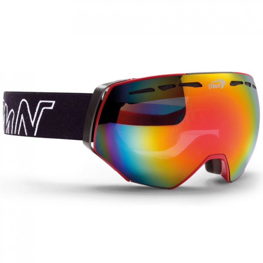 Maschera da sci Demon Alpiner, nero/rosso