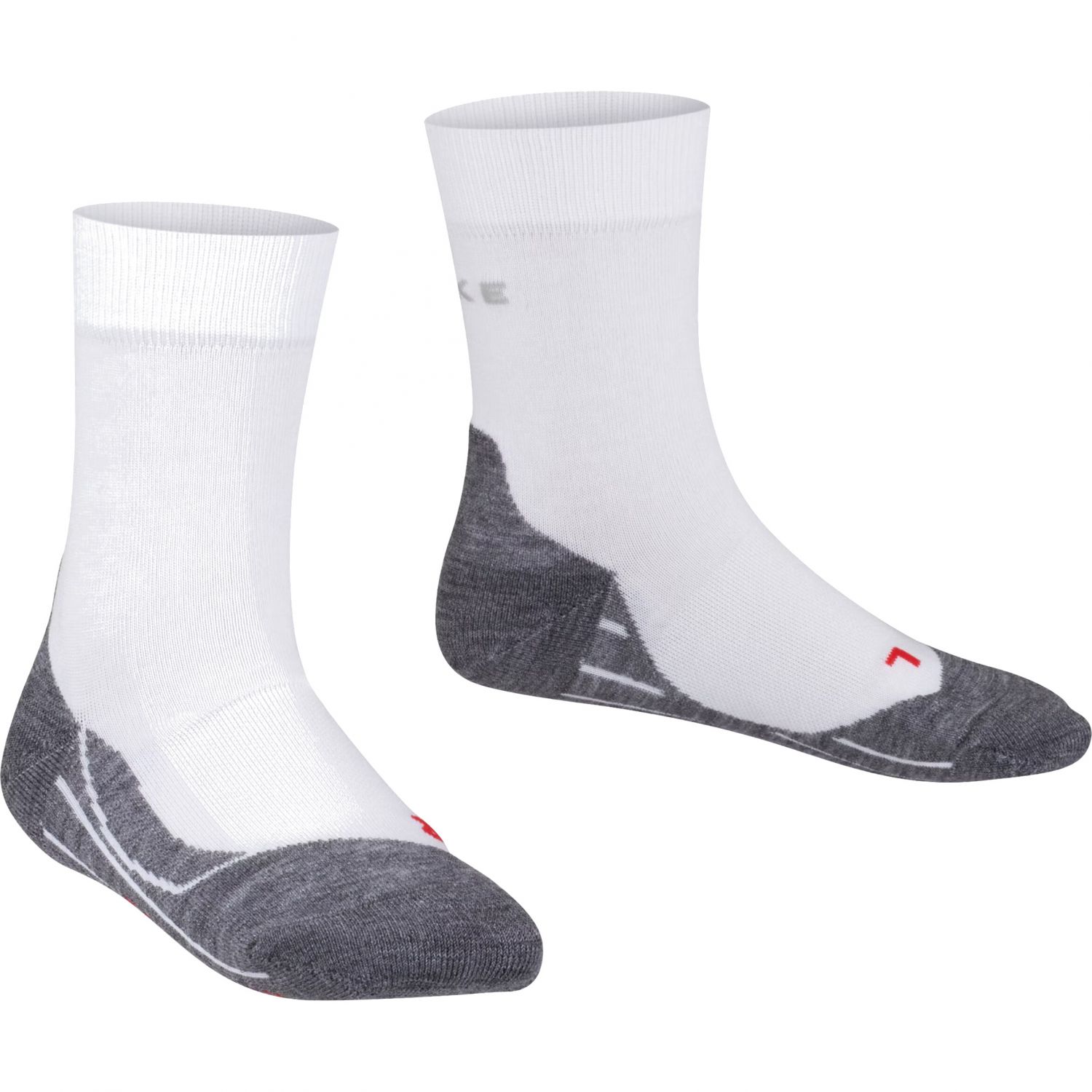 Meias de corrida Falke RU4, júnior, branco