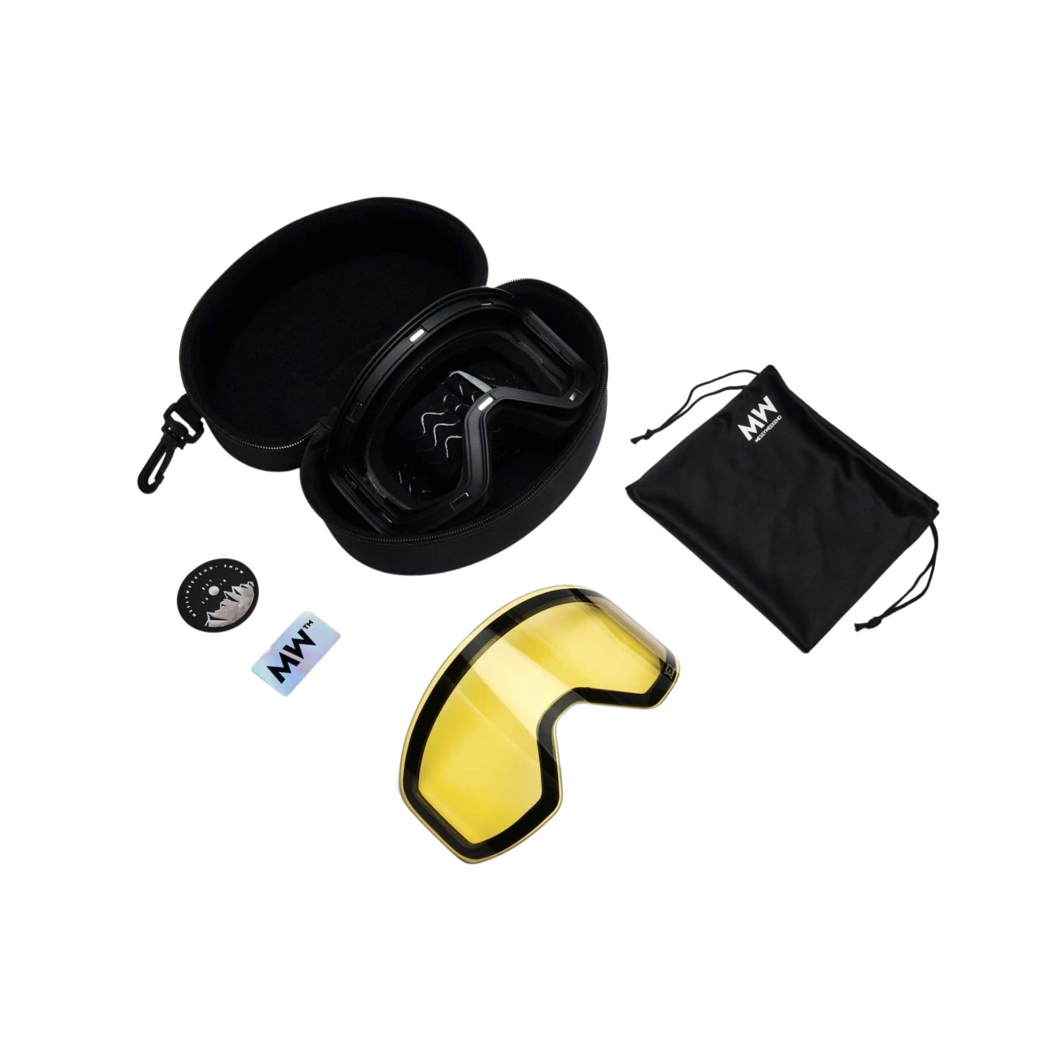 MessyWeekend Clear XE2, ski goggles, black