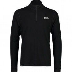 Mons Royale Cascade Merino Base Layer 1/4 Zip, lyžiarske spodné tričko, pánske, čierna