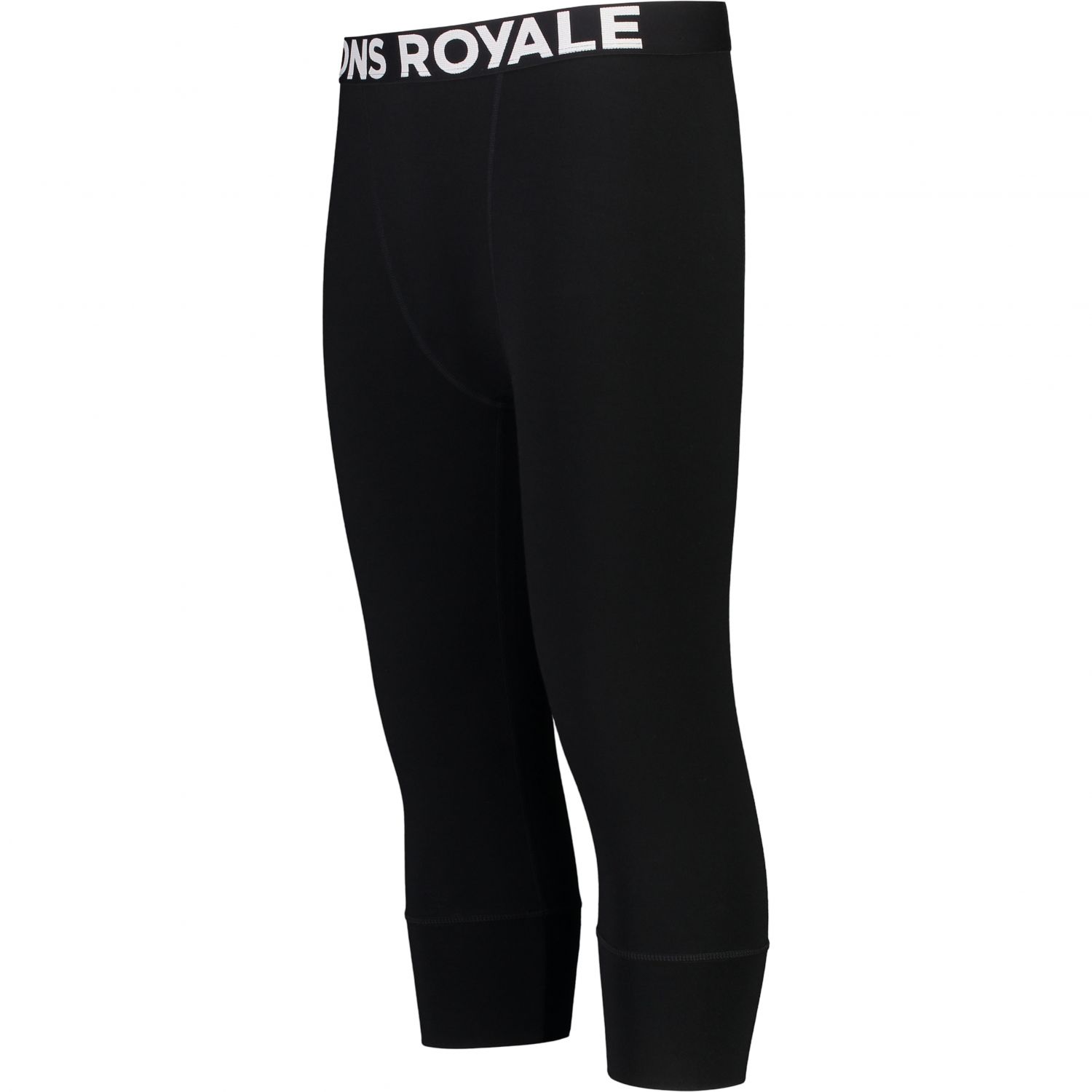 Mons Royale Cascade Merino Base Layer 3/4, cuecas de esqui, masculino, preto