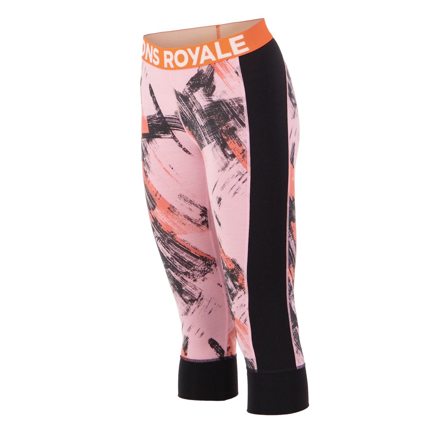 Mons Royale Cascade Merino Base Layer 3/4 Legging, funk?ní spodky, dámské, r?žová/?erná