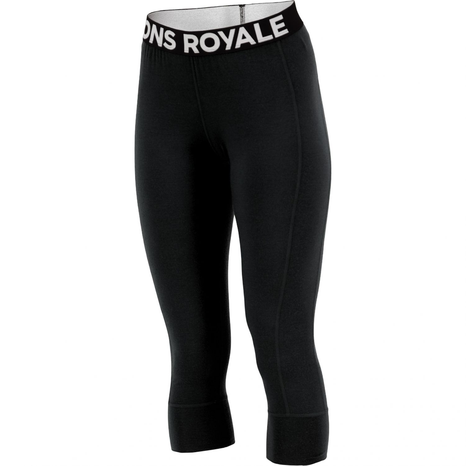 Mons Royale Cascade Merino Base Layer 3/4, legginsy termoaktywne, damskie, czarne