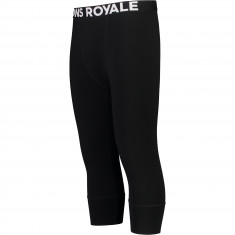 Mons Royale Cascade Merino Base Layer 3/4, legginsy termoaktywne, m?skie, czarne